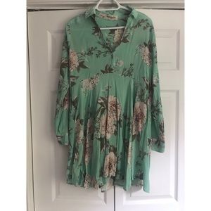 Impressions Mint Green Shift Midi Dress